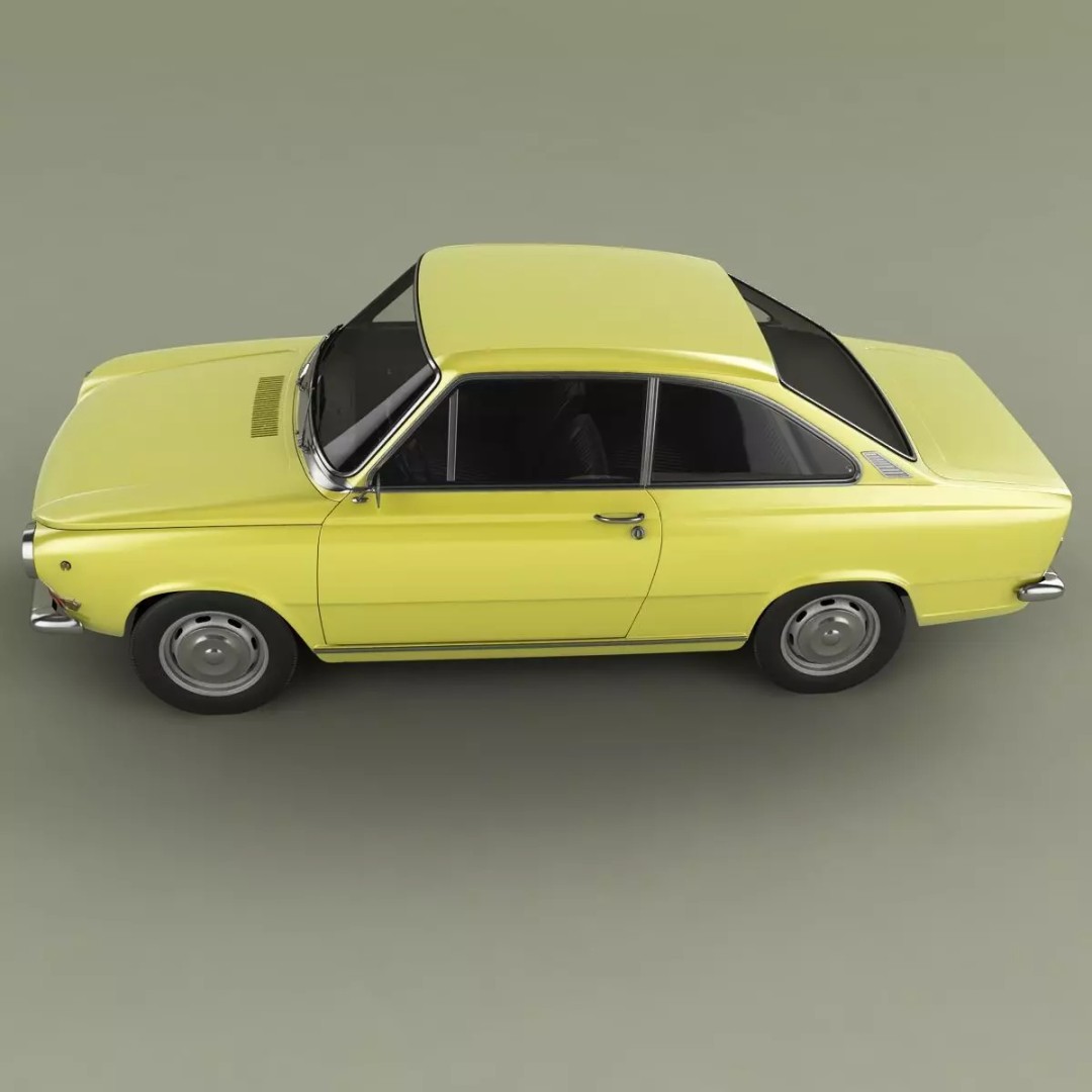 DAF 55 Coupe 3D Model – High Poly Antique Car Asset, FBX - View 8