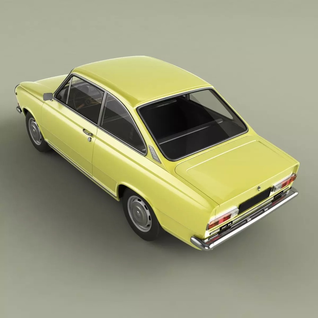 DAF 55 Coupe 3D Model – High Poly Antique Car Asset, FBX - View 9