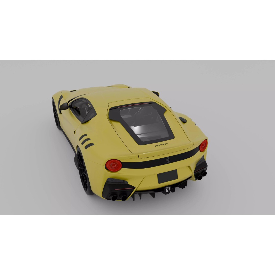 Ferrari F12 TDF 3D Model – High Poly Game-Ready Asset, FBX, OBJ - View 10
