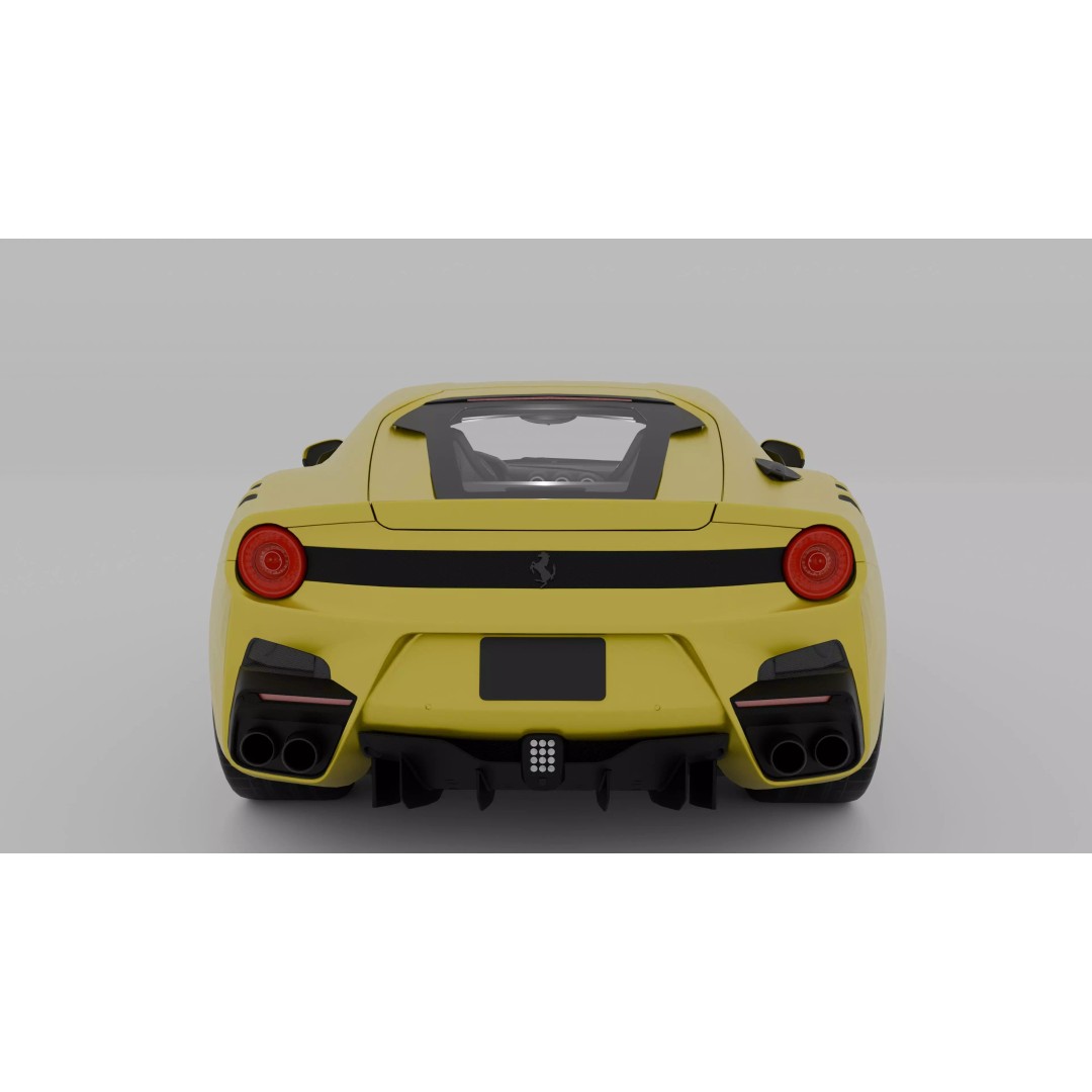 Ferrari F12 TDF 3D Model – High Poly Game-Ready Asset, FBX, OBJ - View 11