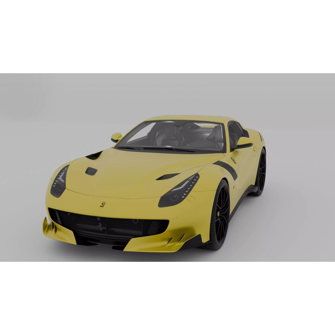 Ferrari F12 TDF 3D Model – High Poly Game-Ready Asset, FBX, OBJ - View 2