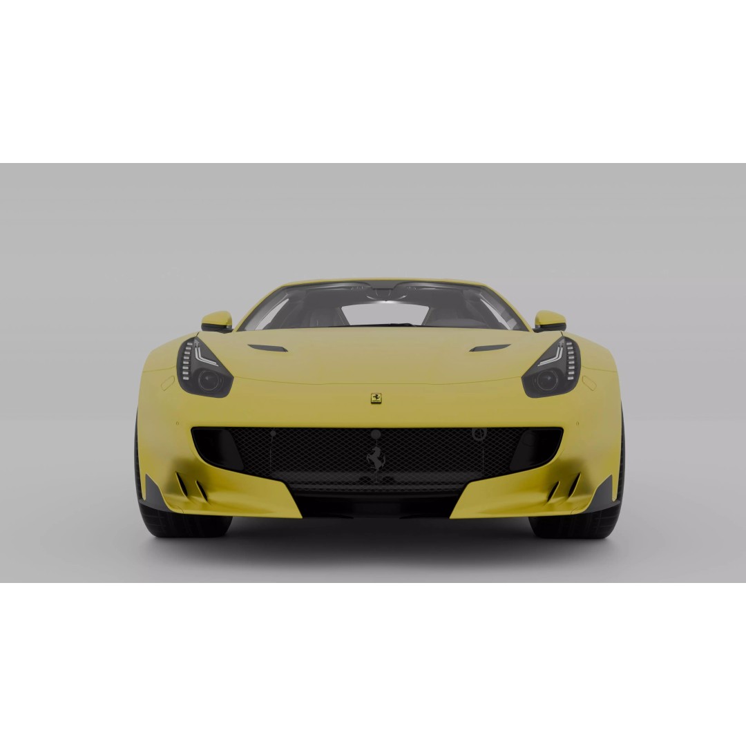 Ferrari F12 TDF 3D Model – High Poly Game-Ready Asset, FBX, OBJ - View 4