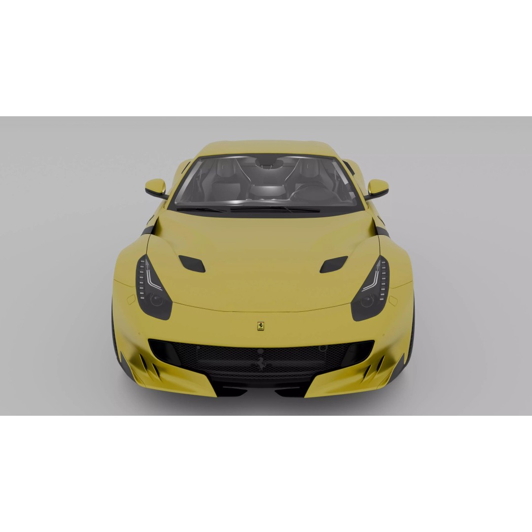 Ferrari F12 TDF 3D Model – High Poly Game-Ready Asset, FBX, OBJ - View 5