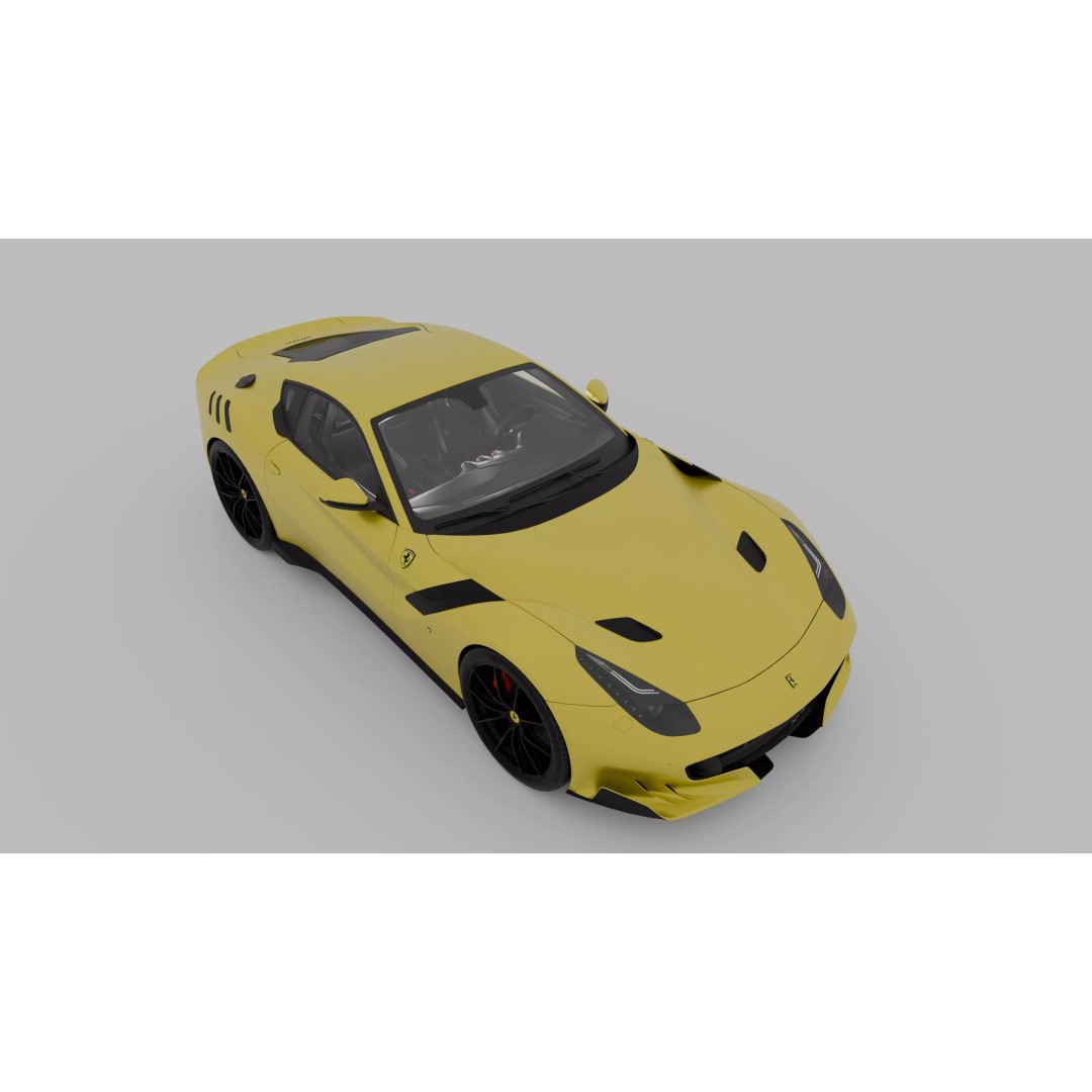 Ferrari F12 TDF 3D Model – High Poly Game-Ready Asset, FBX, OBJ - View 8