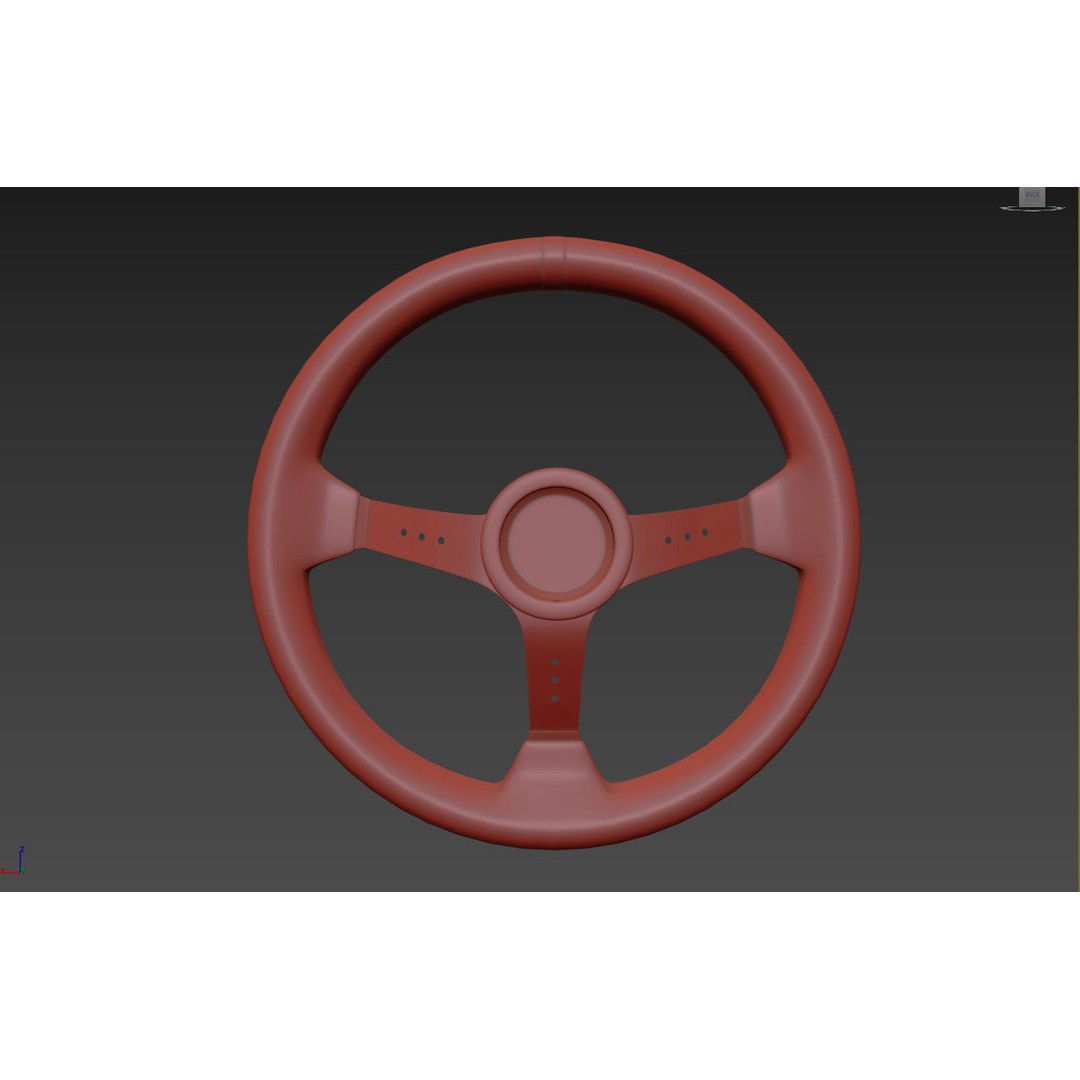 MOMO Steering Wheel 3D Model – High Poly PBR Vehicle Part, FBX & OBJ