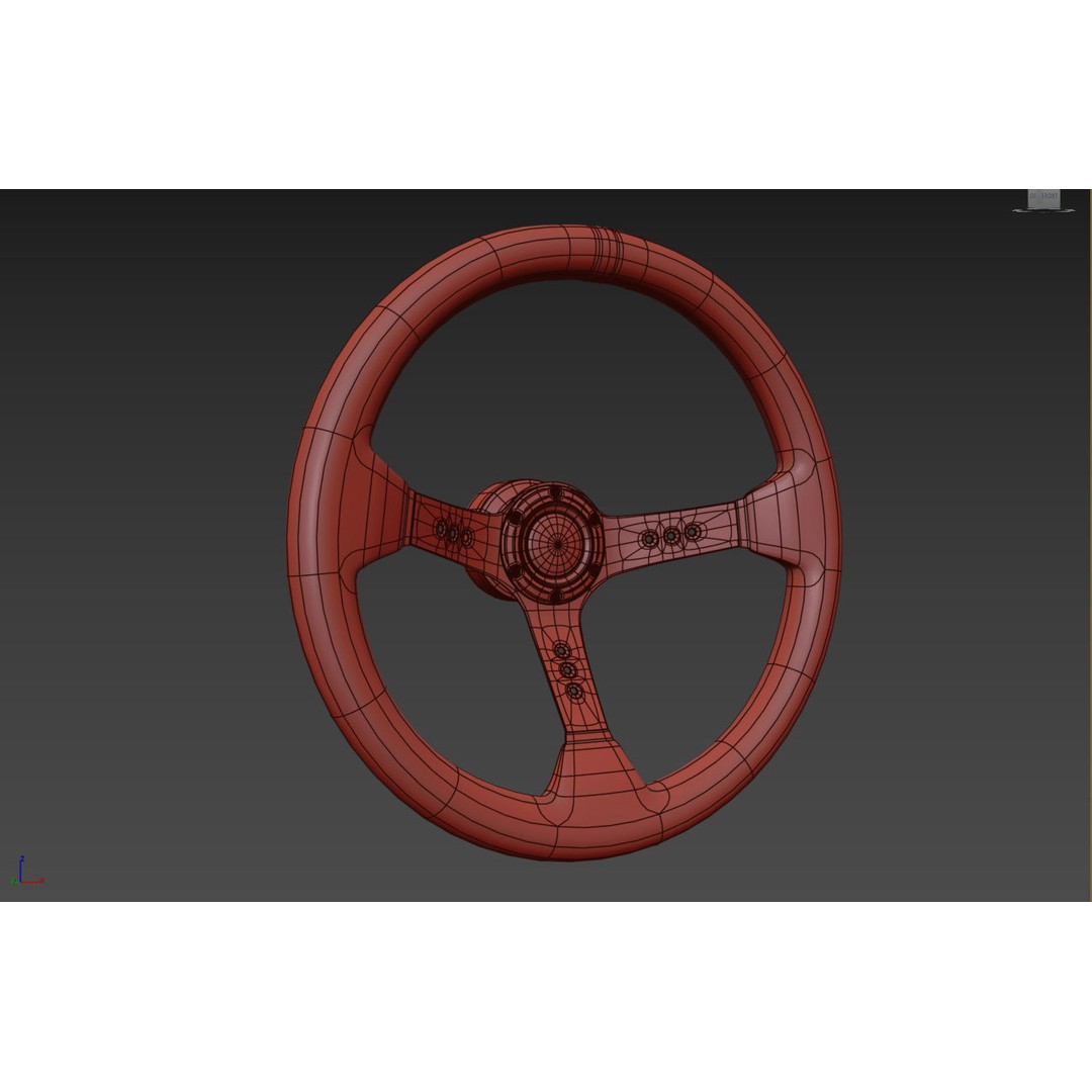 MOMO Steering Wheel 3D Model – High Poly PBR Vehicle Part, FBX & OBJ - View 14