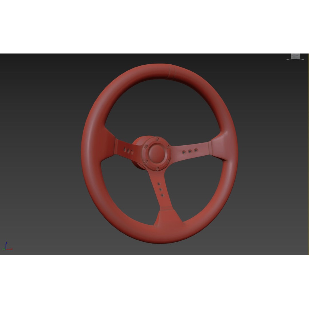 MOMO Steering Wheel 3D Model – High Poly PBR Vehicle Part, FBX & OBJ - View 15