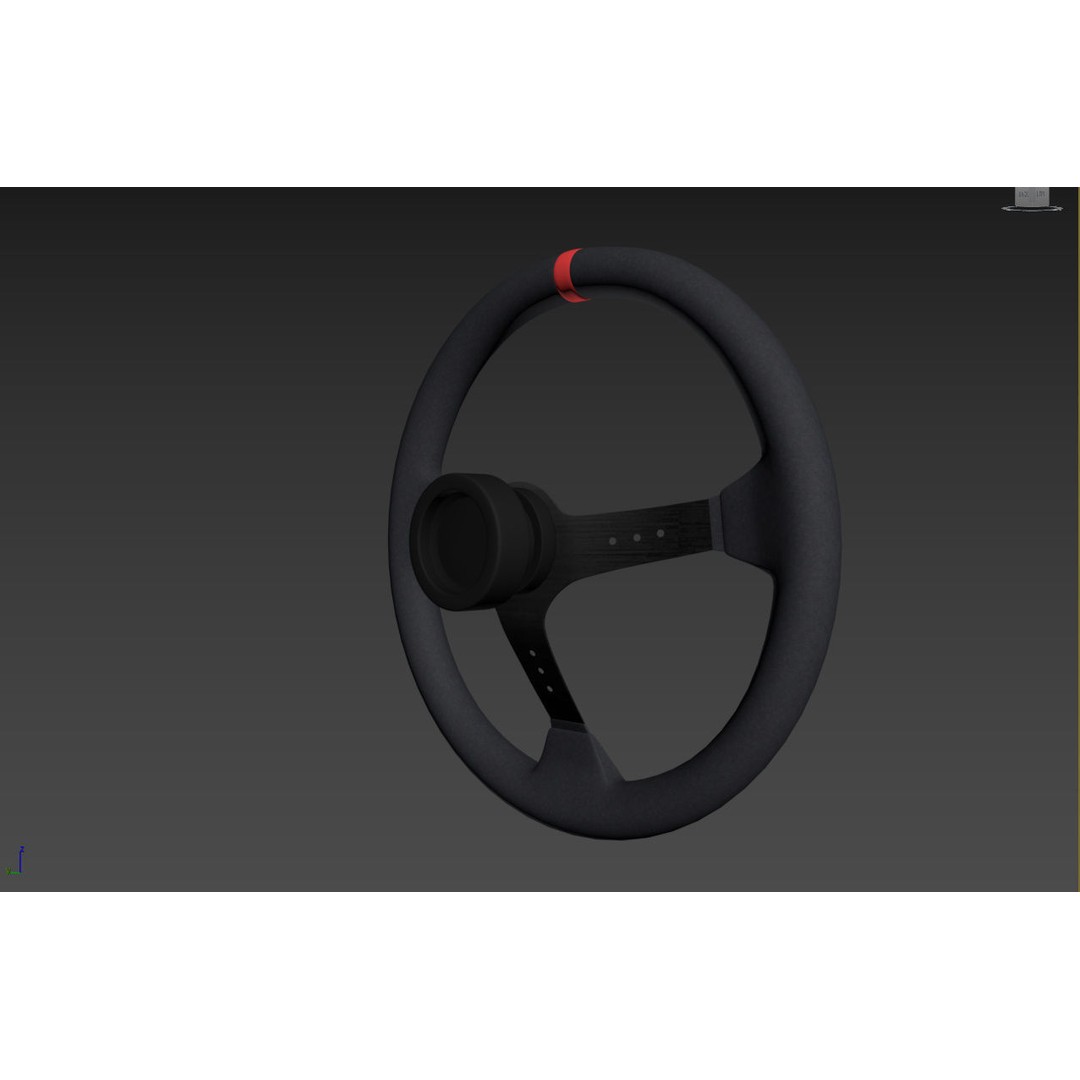 MOMO Steering Wheel 3D Model – High Poly PBR Vehicle Part, FBX & OBJ - View 16