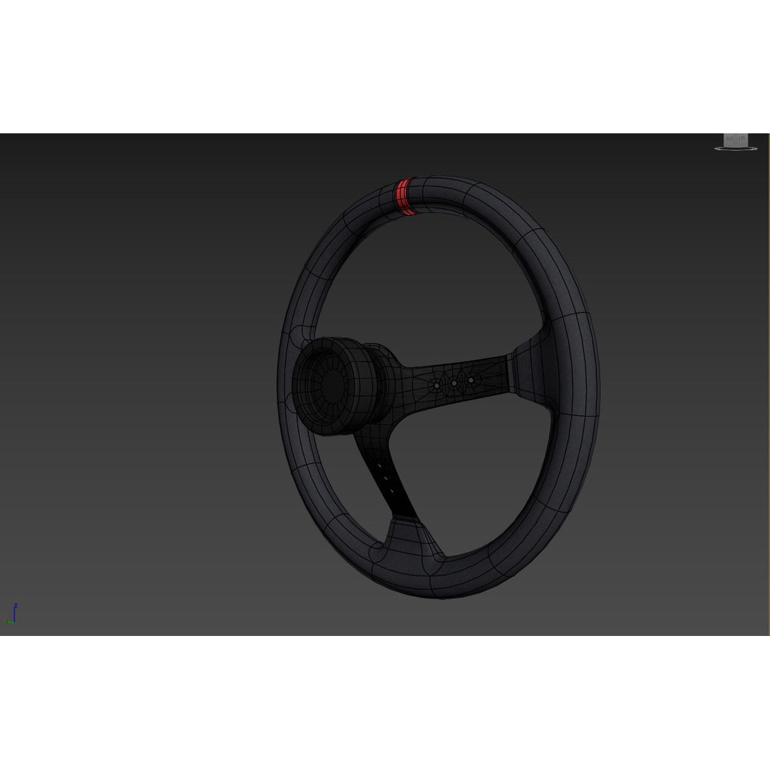 MOMO Steering Wheel 3D Model – High Poly PBR Vehicle Part, FBX & OBJ - View 17