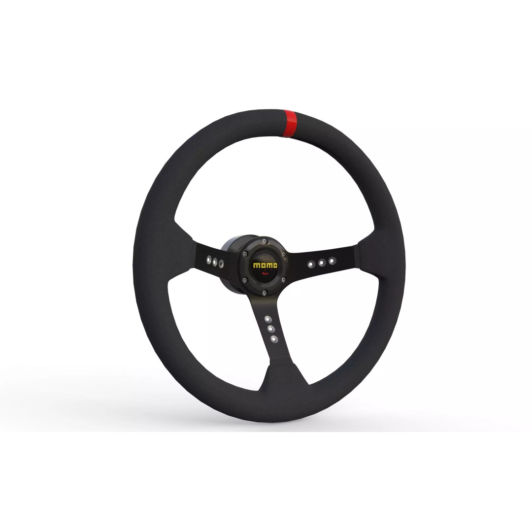 MOMO Steering Wheel 3D Model – High Poly PBR Vehicle Part, FBX & OBJ - View 2