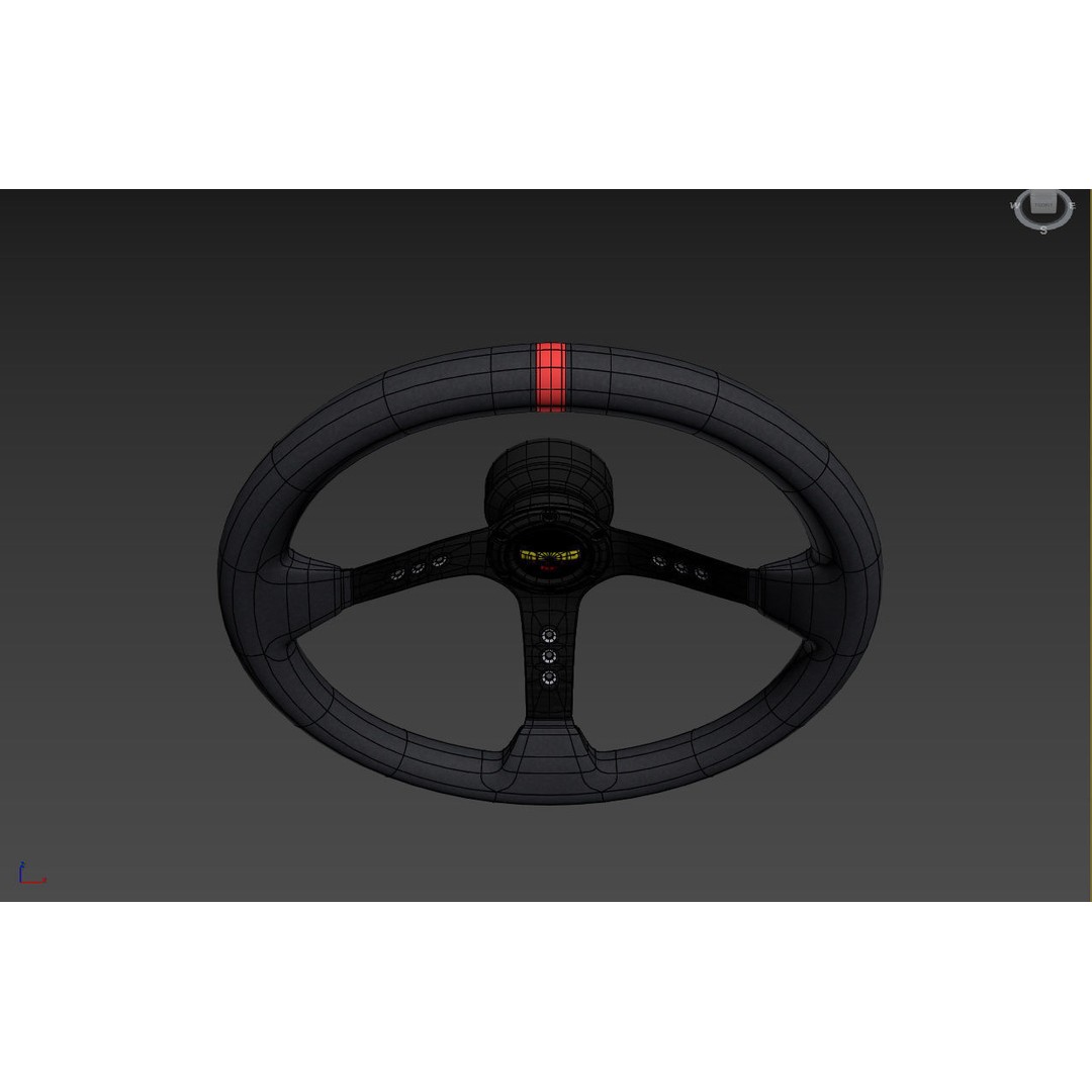 MOMO Steering Wheel 3D Model – High Poly PBR Vehicle Part, FBX & OBJ - View 21