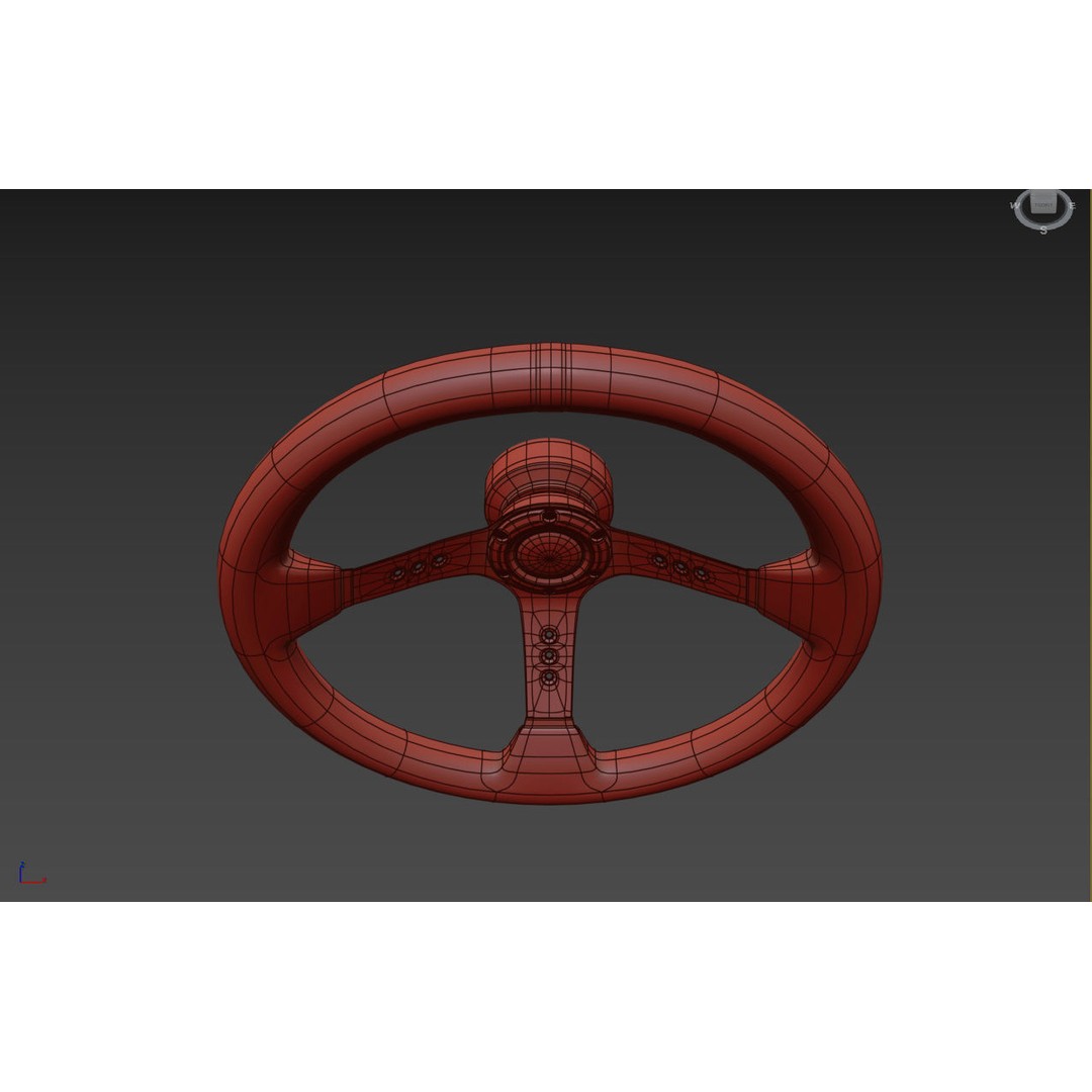 MOMO Steering Wheel 3D Model – High Poly PBR Vehicle Part, FBX & OBJ - View 22