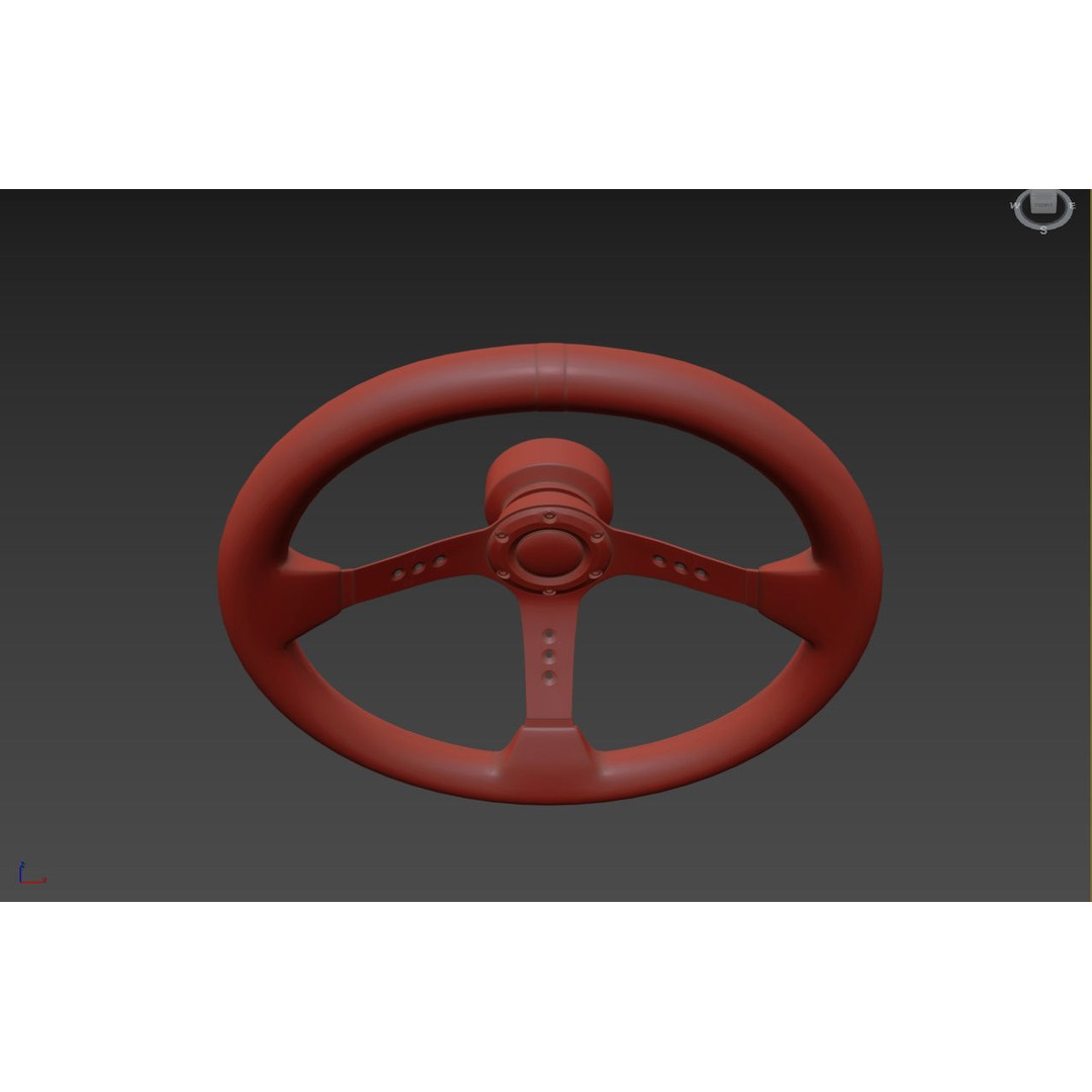 MOMO Steering Wheel 3D Model – High Poly PBR Vehicle Part, FBX & OBJ - View 23