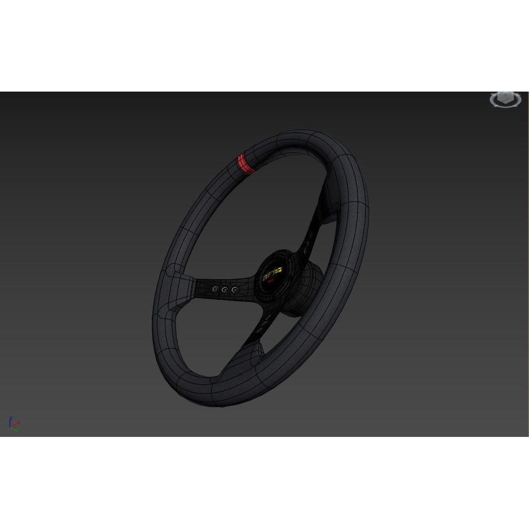 MOMO Steering Wheel 3D Model – High Poly PBR Vehicle Part, FBX & OBJ - View 25