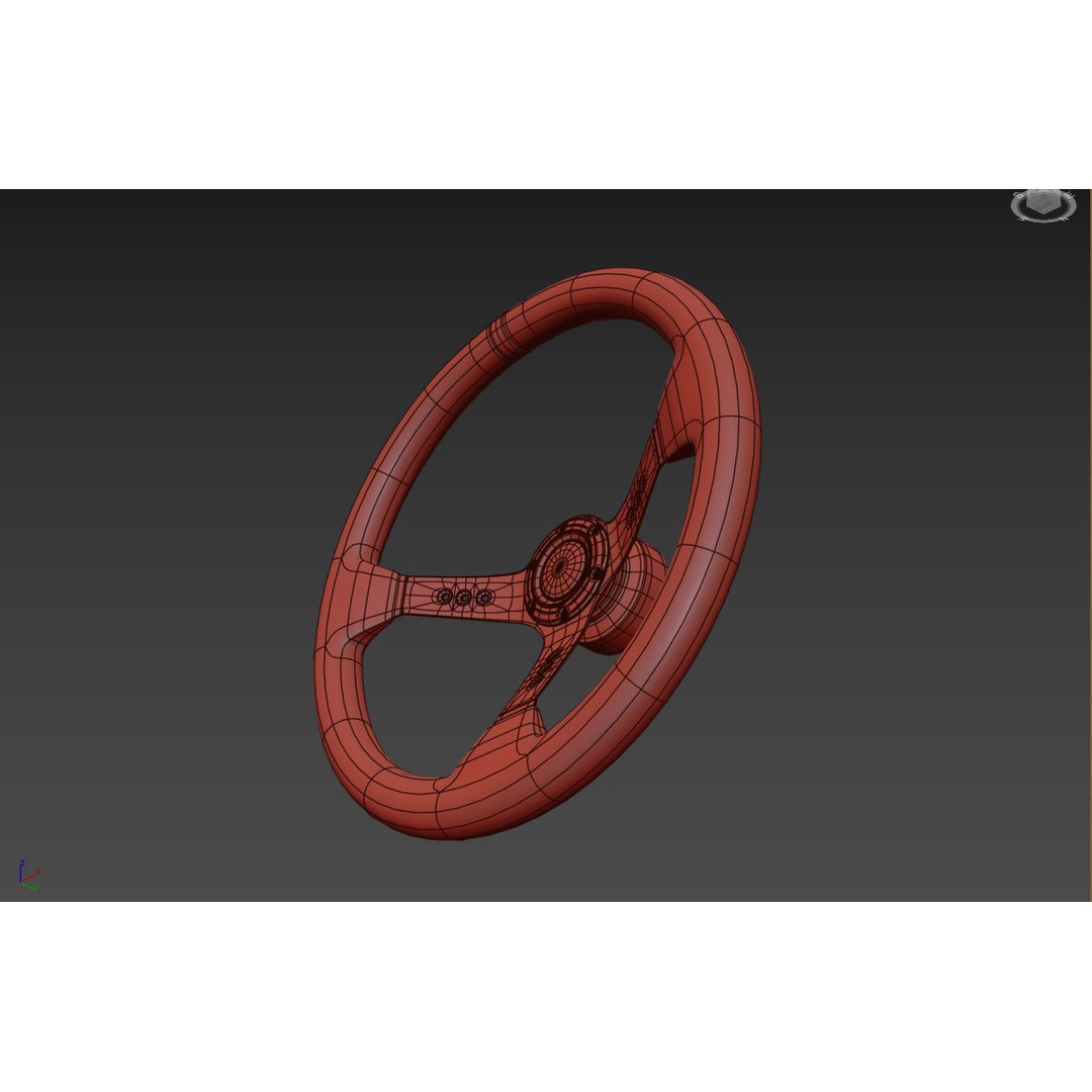 MOMO Steering Wheel 3D Model – High Poly PBR Vehicle Part, FBX & OBJ - View 26