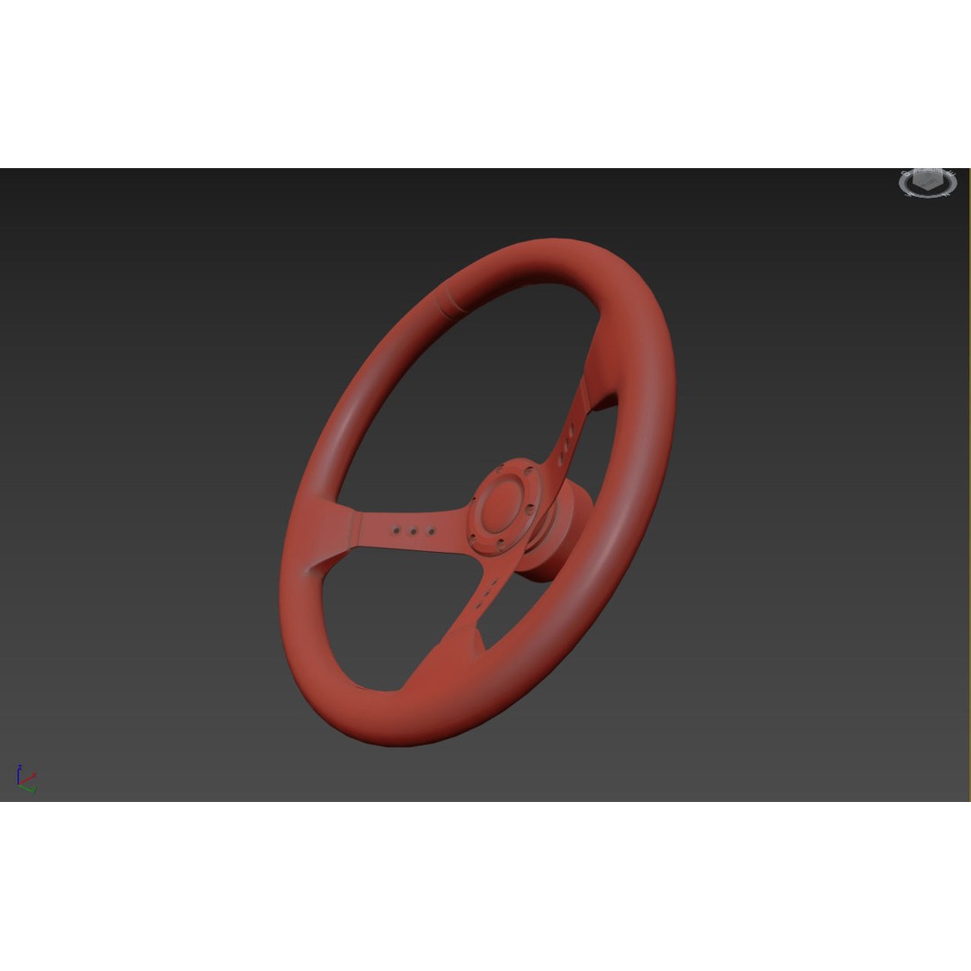 MOMO Steering Wheel 3D Model – High Poly PBR Vehicle Part, FBX & OBJ - View 27