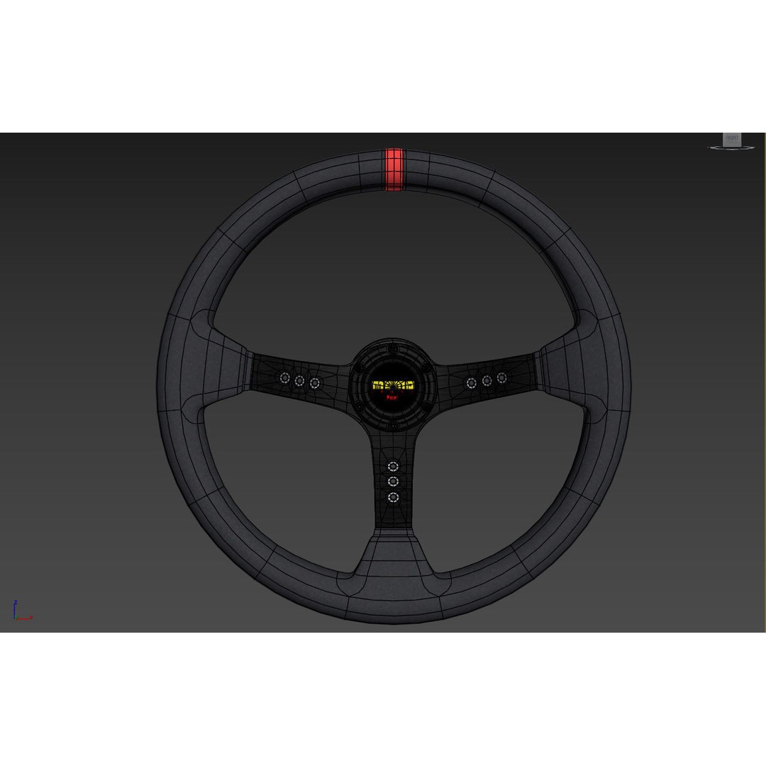 MOMO Steering Wheel 3D Model – High Poly PBR Vehicle Part, FBX & OBJ - View 33