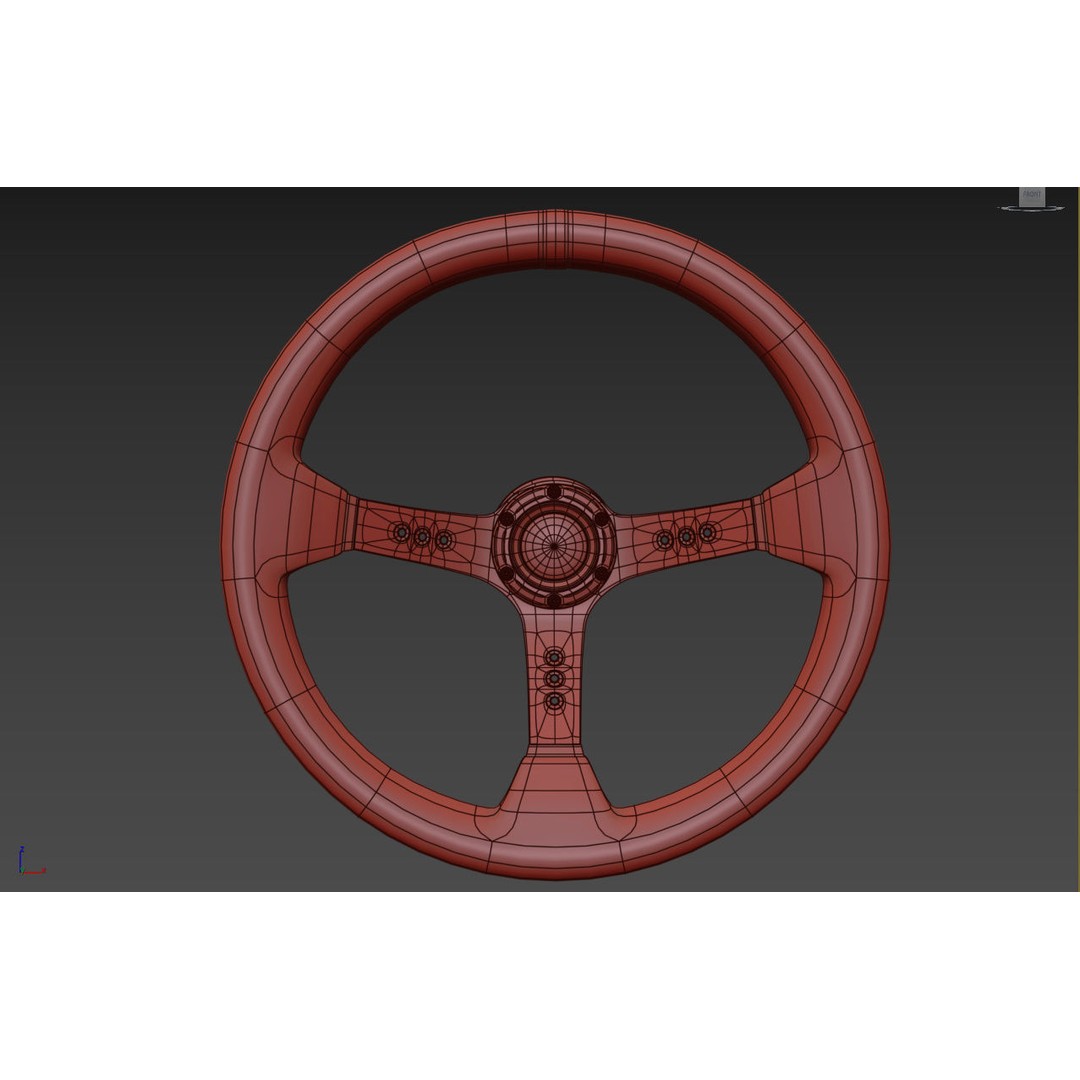 MOMO Steering Wheel 3D Model – High Poly PBR Vehicle Part, FBX & OBJ - View 34