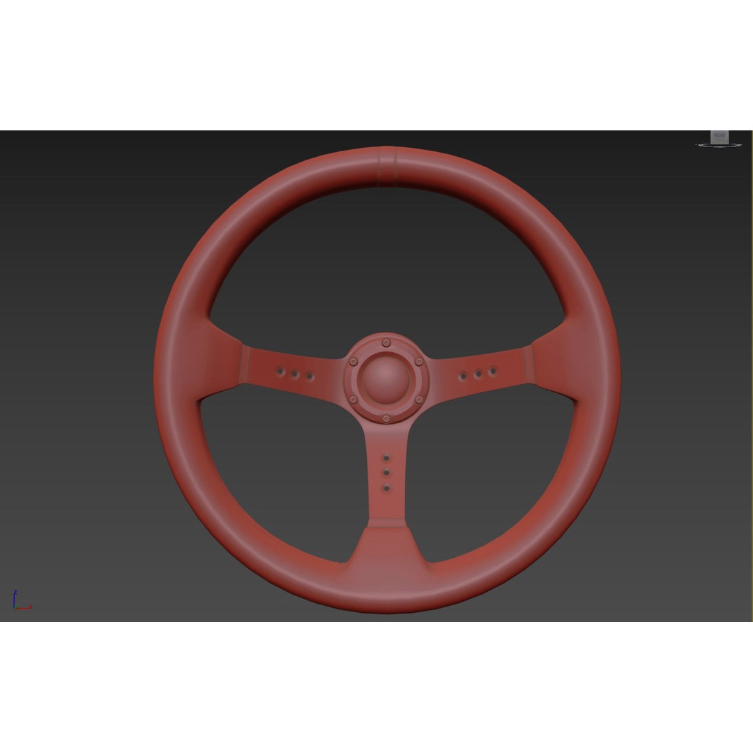 MOMO Steering Wheel 3D Model – High Poly PBR Vehicle Part, FBX & OBJ - View 35