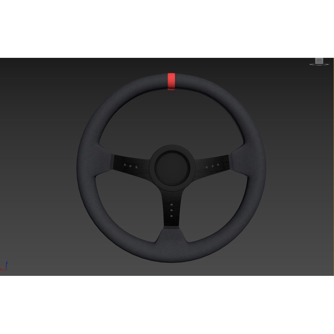 MOMO Steering Wheel 3D Model – High Poly PBR Vehicle Part, FBX & OBJ - View 36