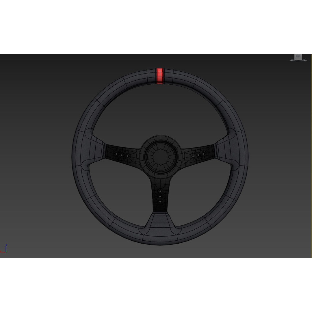 MOMO Steering Wheel 3D Model – High Poly PBR Vehicle Part, FBX & OBJ - View 37