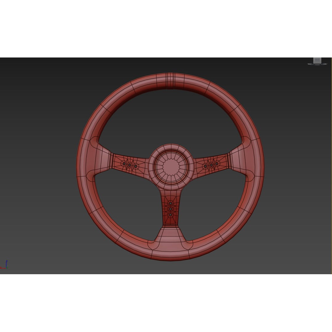 MOMO Steering Wheel 3D Model – High Poly PBR Vehicle Part, FBX & OBJ - View 38