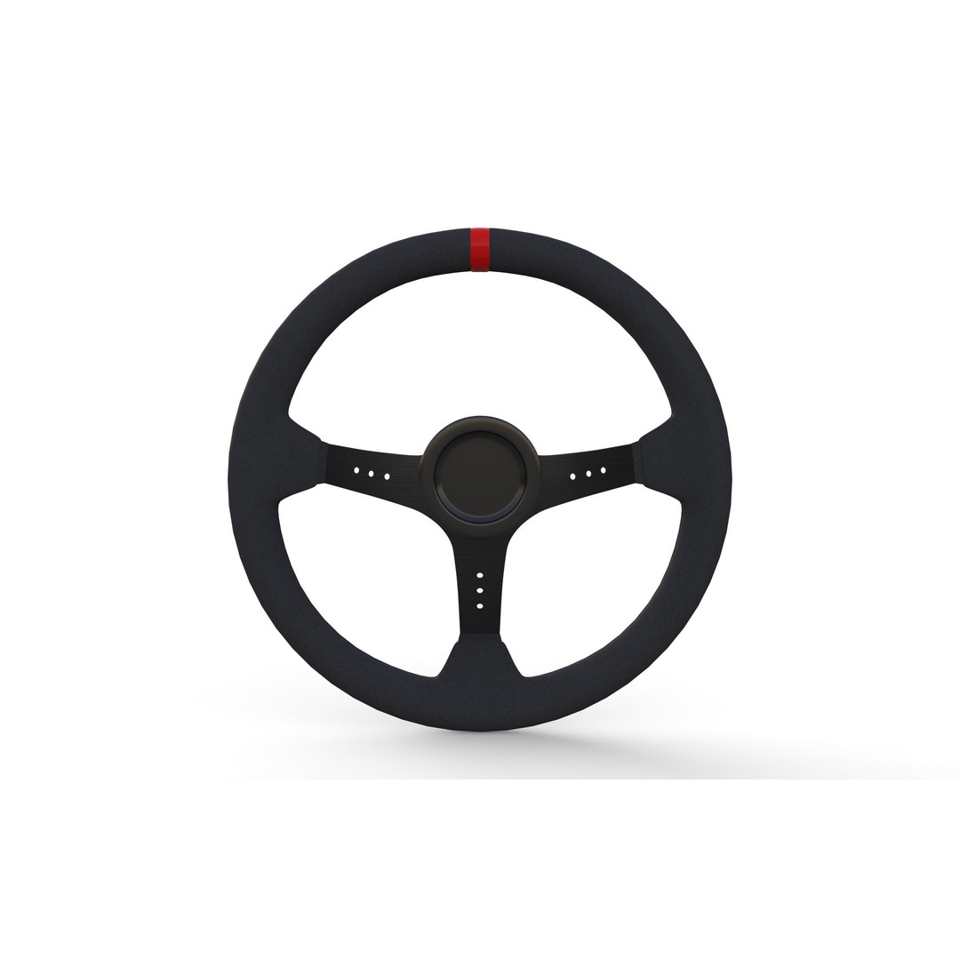 MOMO Steering Wheel 3D Model – High Poly PBR Vehicle Part, FBX & OBJ - View 5