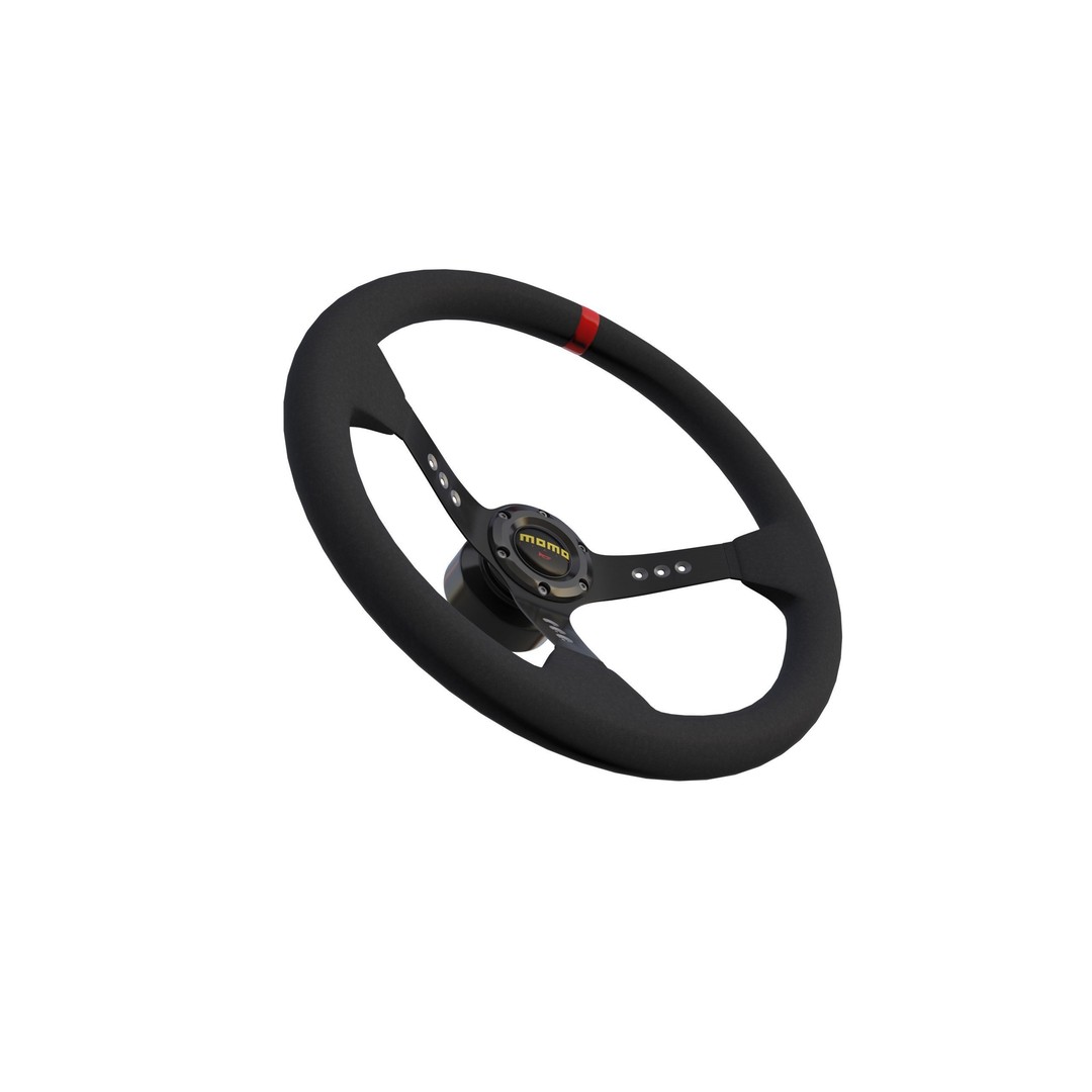MOMO Steering Wheel 3D Model – High Poly PBR Vehicle Part, FBX & OBJ - View 6