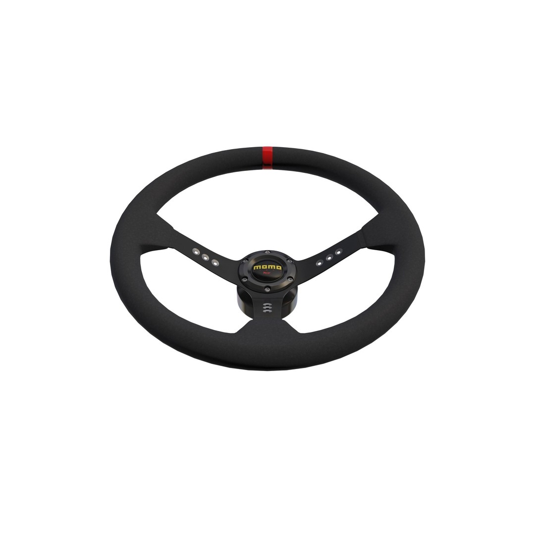 MOMO Steering Wheel 3D Model – High Poly PBR Vehicle Part, FBX & OBJ - View 7