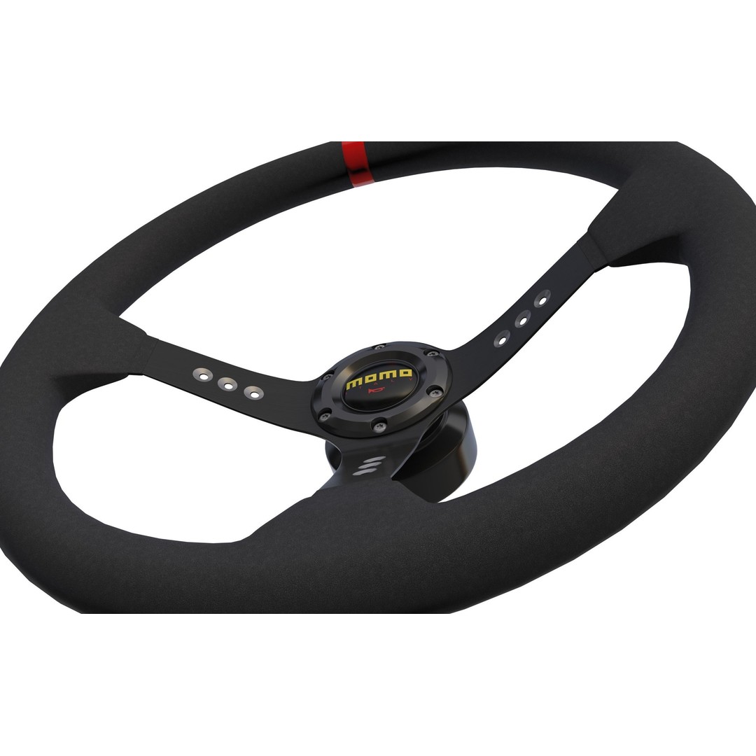 MOMO Steering Wheel 3D Model – High Poly PBR Vehicle Part, FBX & OBJ - View 9