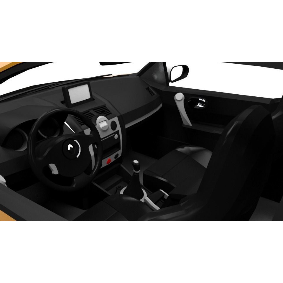 Renault Megane RS Coupe 3D Model – Low Poly Game Asset, FBX - View 10