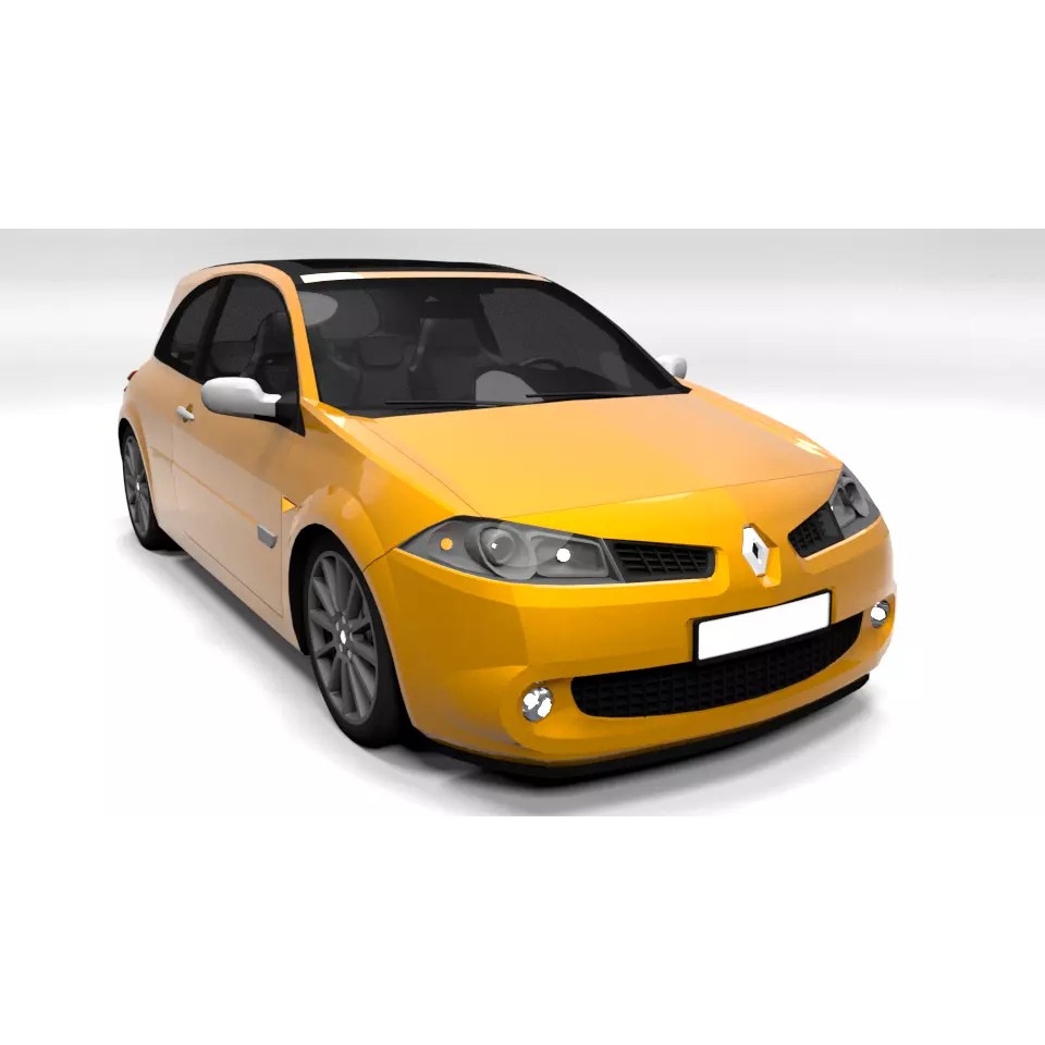 Renault Megane RS Coupe 3D Model – Low Poly Game Asset, FBX - View 2
