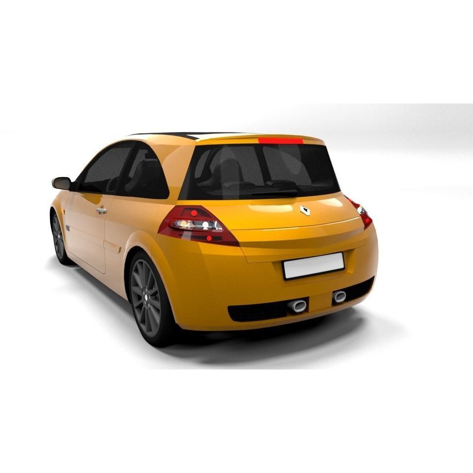 Renault Megane RS Coupe 3D Model – Low Poly Game Asset, FBX - View 4