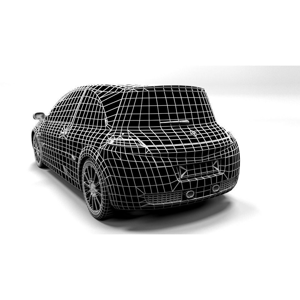 Renault Megane RS Coupe 3D Model – Low Poly Game Asset, FBX - View 5