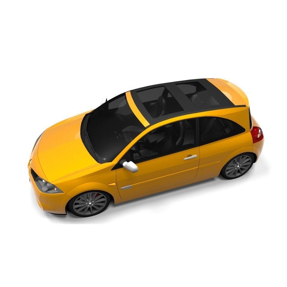 Renault Megane RS Coupe 3D Model – Low Poly Game Asset, FBX - View 6