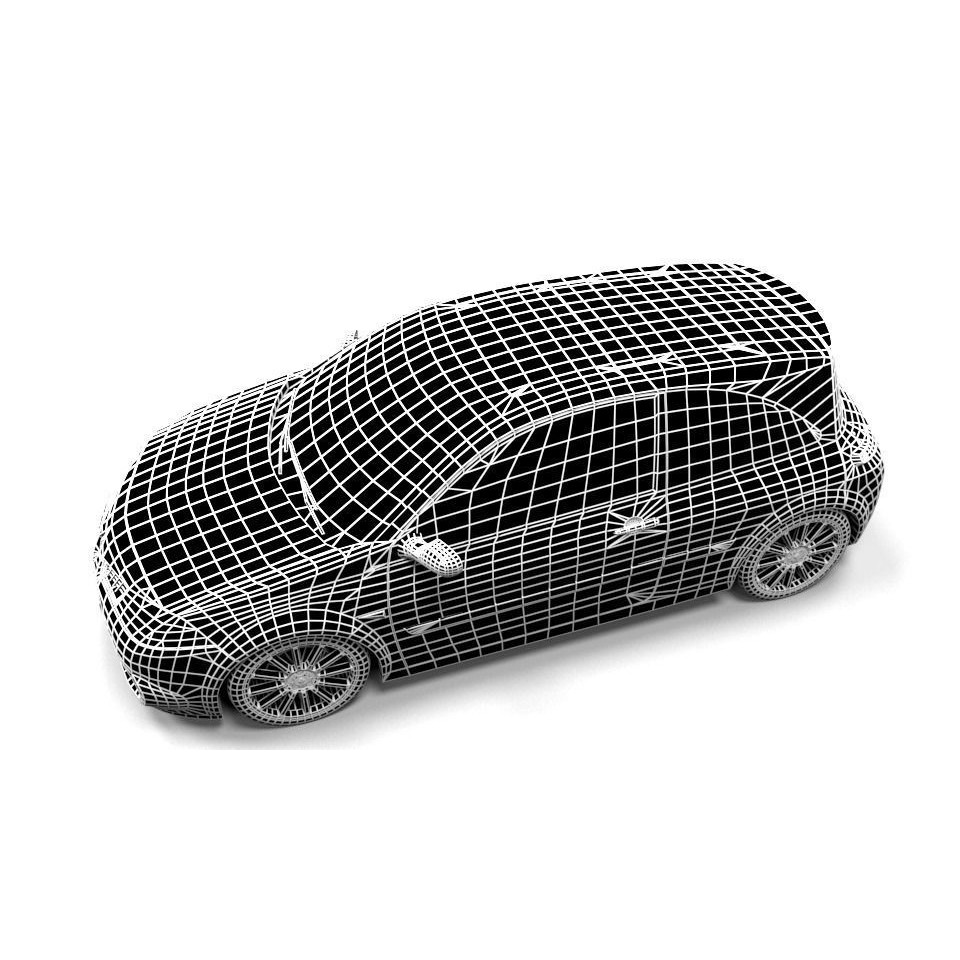 Renault Megane RS Coupe 3D Model – Low Poly Game Asset, FBX - View 7