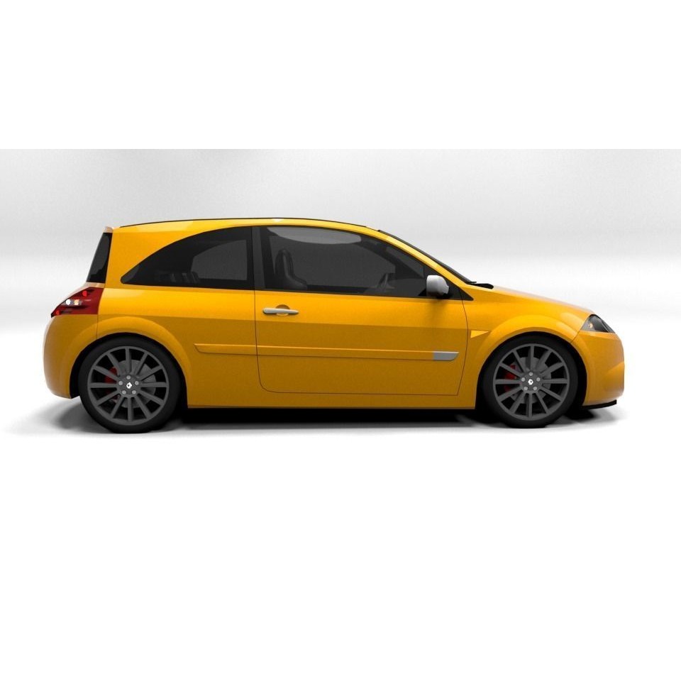Renault Megane RS Coupe 3D Model – Low Poly Game Asset, FBX - View 8