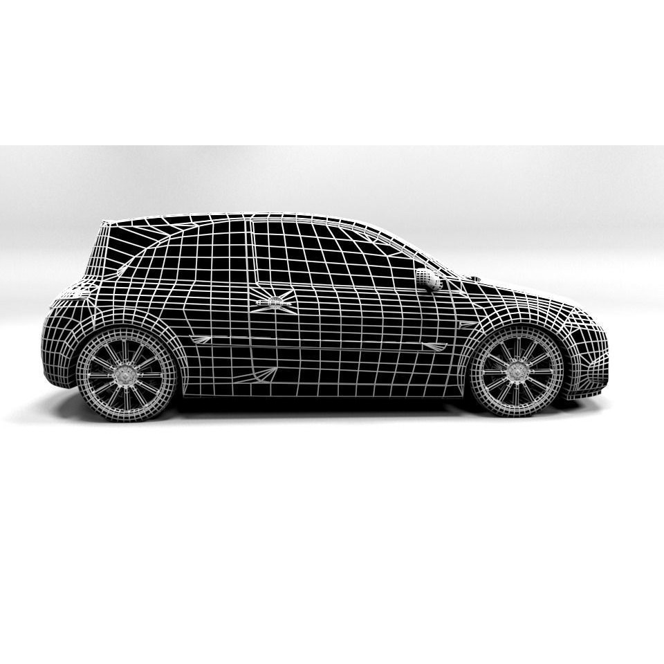 Renault Megane RS Coupe 3D Model – Low Poly Game Asset, FBX - View 9