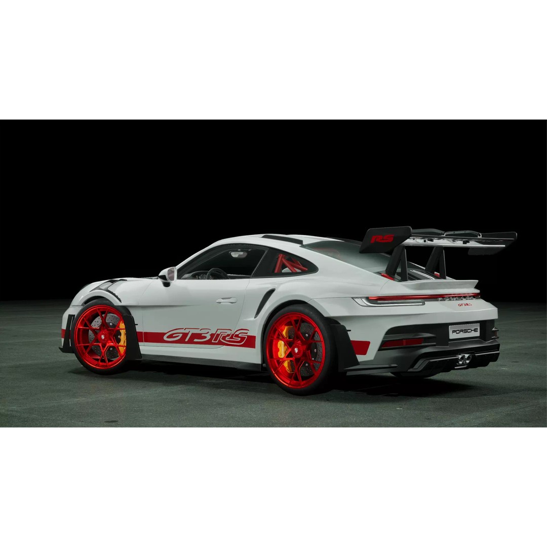 Porsche 911 992 GT3 RS 3D Model – Low Poly Game Asset, FBX, PBR Textures - View 3