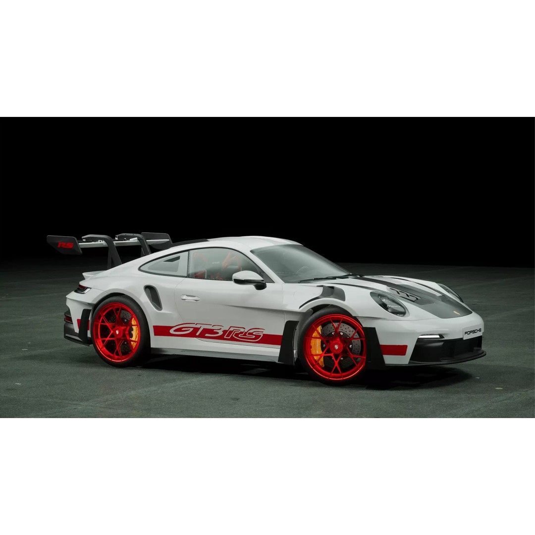 Porsche 911 992 GT3 RS 3D Model – Low Poly Game Asset, FBX, PBR Textures - View 5