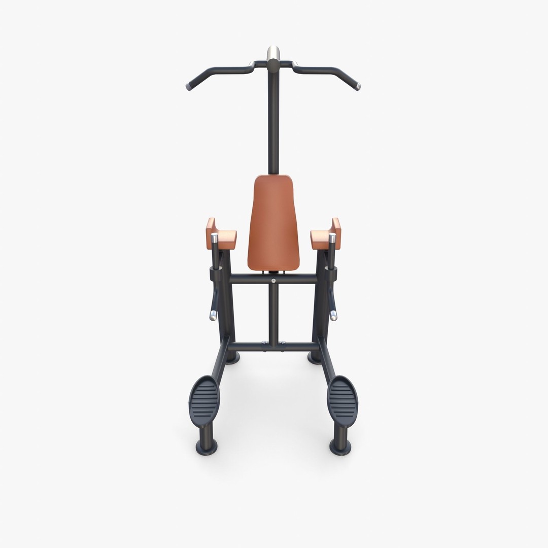 Chin Up and Dip Station 3D Model – Realistic Gym Equipment, PBR Textures - View 11