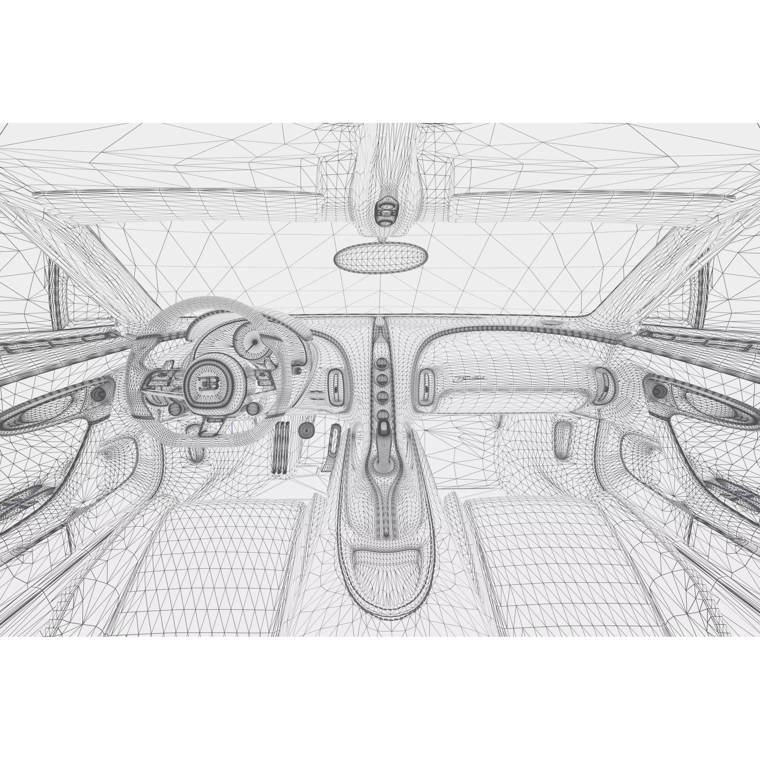 Bugatti Brouillard - High-Poly 3D Model