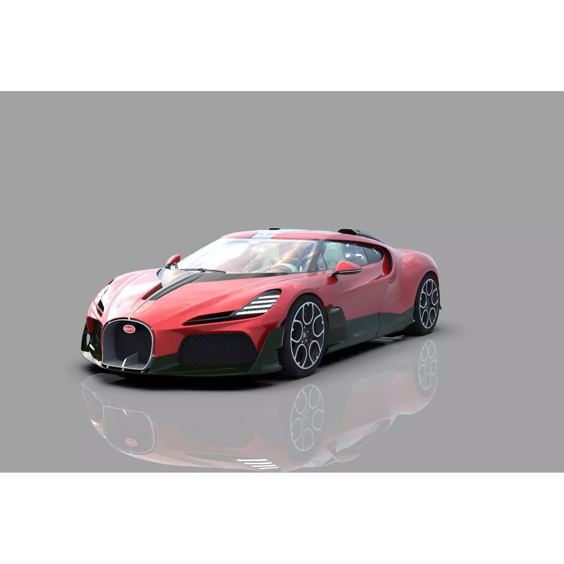 Bugatti Brouillard - High-Poly 3D Model - View 3