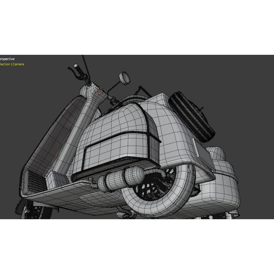 Old Scooter 3D Model – PBR Textured Vehicle Asset, FBX, OBJ