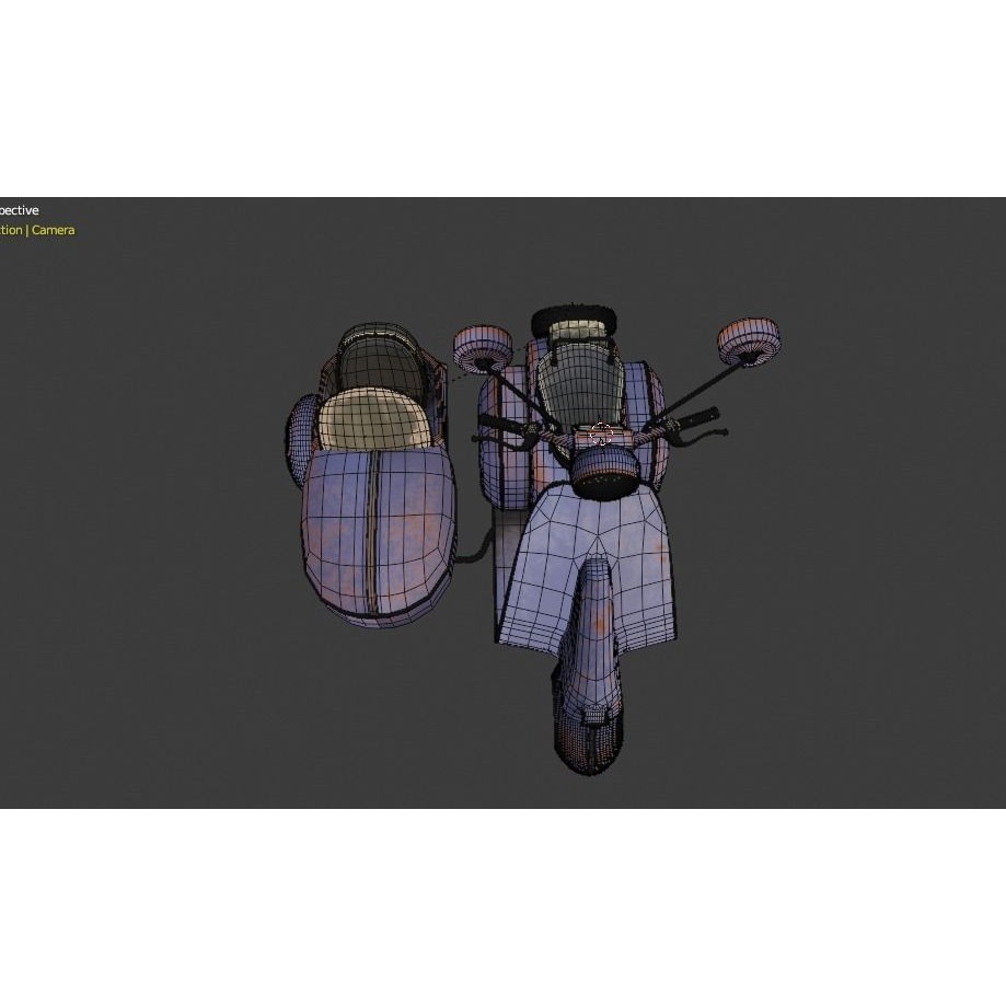 Old Scooter 3D Model – PBR Textured Vehicle Asset, FBX, OBJ - View 17