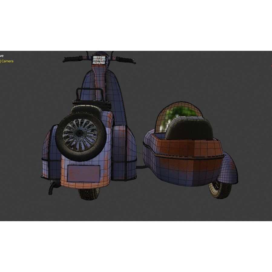 Old Scooter 3D Model – PBR Textured Vehicle Asset, FBX, OBJ - View 18