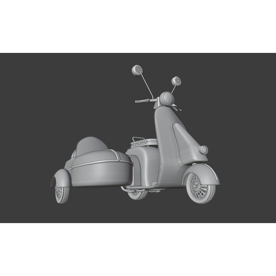 Old Scooter 3D Model – PBR Textured Vehicle Asset, FBX, OBJ - View 25