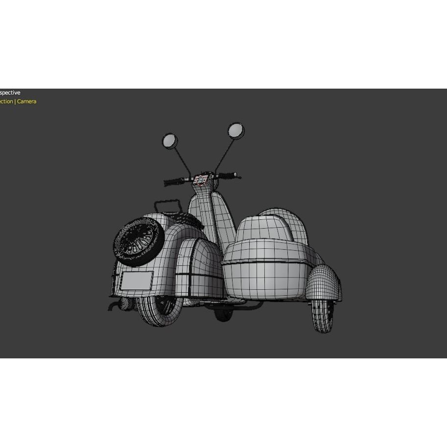 Old Scooter 3D Model – PBR Textured Vehicle Asset, FBX, OBJ - View 26