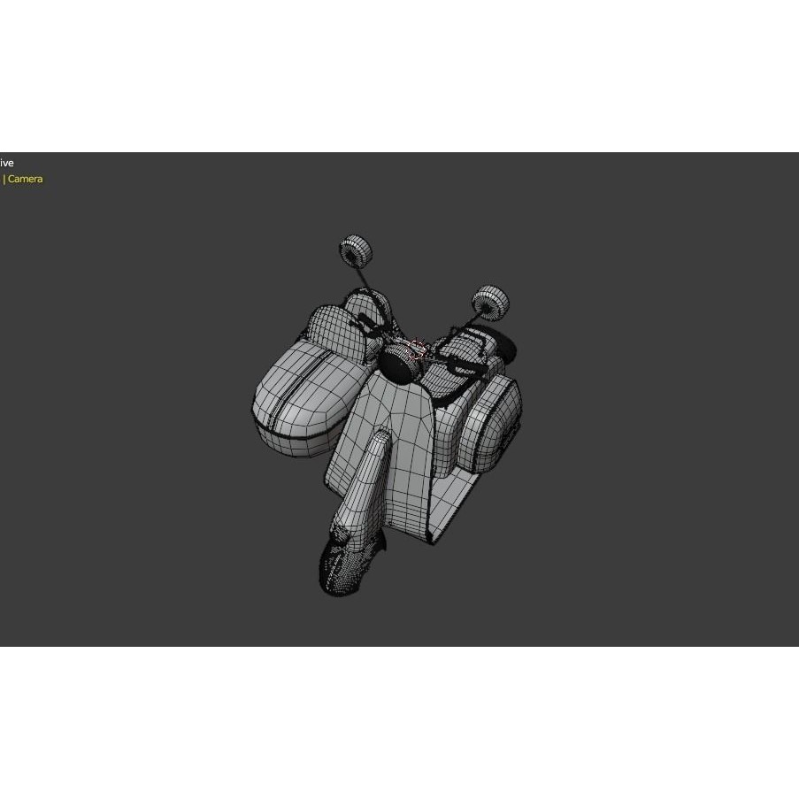 Old Scooter 3D Model – PBR Textured Vehicle Asset, FBX, OBJ - View 27