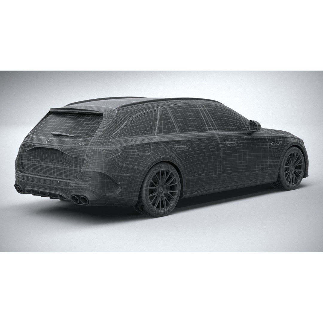 Mercedes-Benz E53 AMG Hybrid Estate 2025 3D Model – High Poly Game Asset, FBX, OBJ